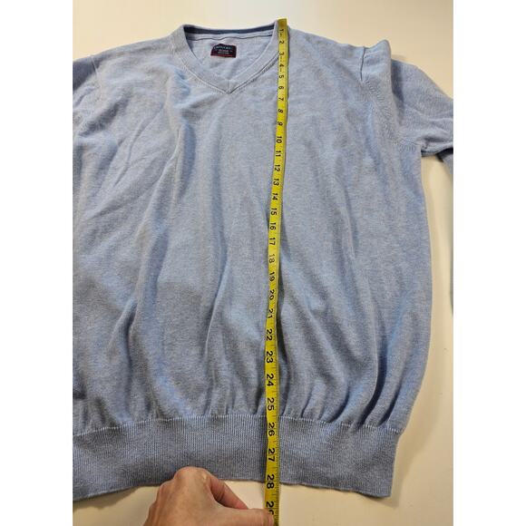 Untuckit size XX Large 2XL mens blue v neck sweater pullover cotton winter warm - Picture 6 of 7